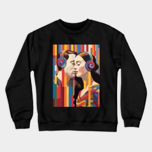 Music Lovers. Two hearts. One beat. Crewneck Sweatshirt